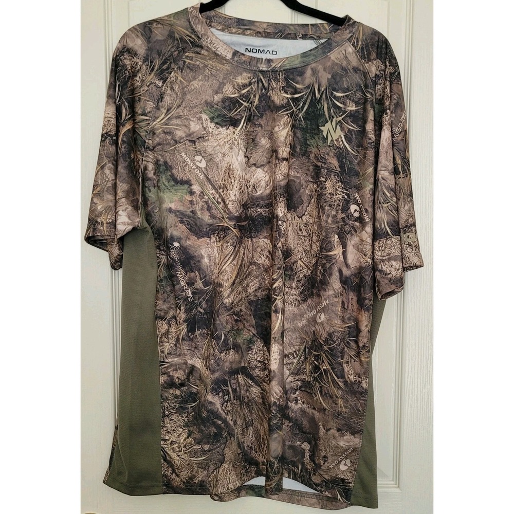 Nomad Mossy Oak Camouflage Men's Short Sleeve Hunting T-Shirt Polyester XXL